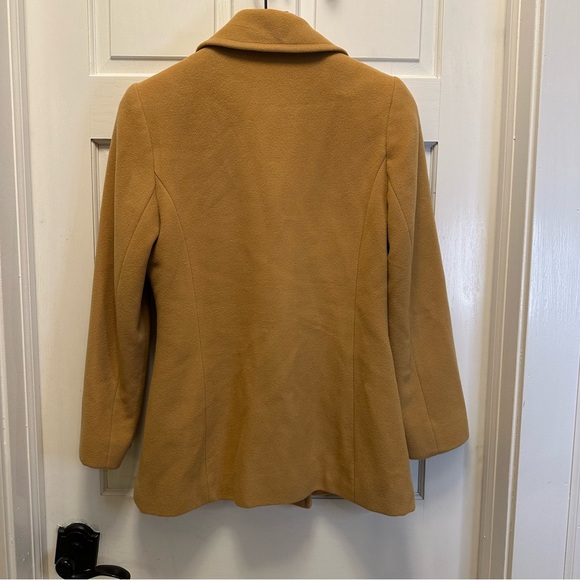 Kristen Blake Wool Cashmere Blend Camel Pea Coat XS Petite - Picture 2 of 8
